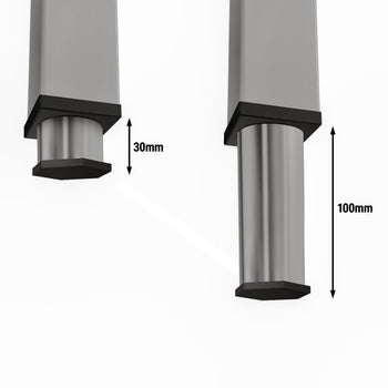 Stół roboczy ze stali nierdzewnej ECO - 700 x 600 mm - z podstawą - Prime Gastro