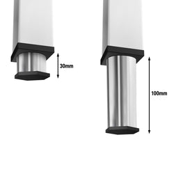 Stół gastronomiczny roboczy ze stali nierdzewnej PREMIUM - 1000x600mm - z półką dolną i panelem tylnym