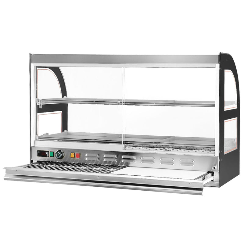 Witryna grzewcza do kurczaków – z wysuwaną deską do krojenia