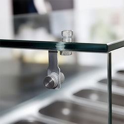 Stół Sałatkowy PREMIUM - 1860mm - 3 drzwi - dla 8x GN 1/6 - kwadratowa szklana nadstawka