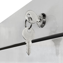 (2 sztuki) Mini zamrażarka magazynowa ze stali nierdzewnej ECO – 200 litrów – z 1 drzwiami – wnętrze drzwi z tworzywa sztucznego