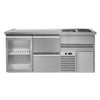 Bar refrigerated counter Premium PLUS – 1950 x 700 mm – with 1 glass door and 2 drawers 1/2, image 3 of 12
