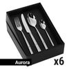Zestaw sztućców PREMIUM Aurora - stal nierdzewna 18/10 - 24 elementów - Dla 6 osób