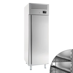 Szafa chłodnicza ze stali nierdzewnej PREMIUM - EN 600x800 - 785L - 796x960mm - 1 drzwi - chłodzenie wentylowane; LED; HACCP - Na Polska