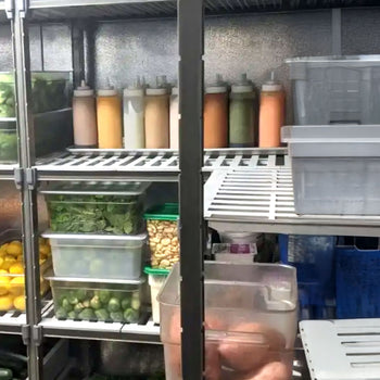 CAMBRO | Camshelving® - Basics Plus - Regał nadstawny - 1175 mm - z 3 półkami szczelinowymi i 1 półką pełną - Prime Gastro