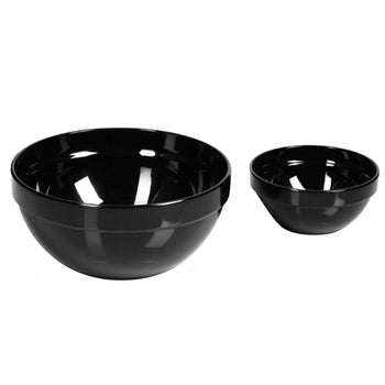 (6 sztuk) Miska - CASUAL MAXI - Melamina - 2,5 litra - Ø 230 mm - Czarny - Prime Gastro