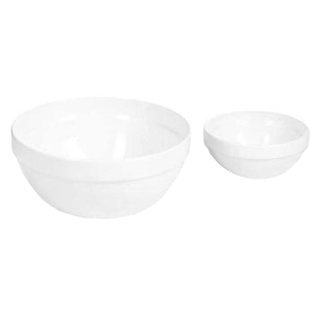 (6 sztuk) Miska - CASUAL MAXI - Melamina - 0,15 litra - Ø 105 mm - Biały - Prime Gastro