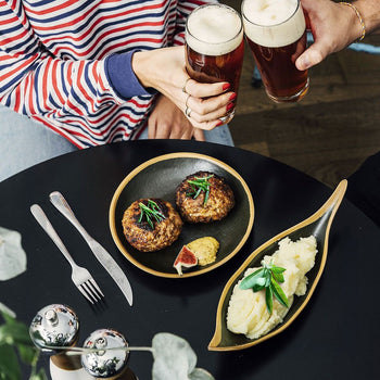 (6 sztuk) Miska w kształcie liścia - CROCKER - Melamina - 0,65 litra - Brązowy/Terakota - Prime Gastro