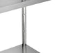 Regał PREMIUM – stal nierdzewna – 2000 x 500 mm – z 4 półkami z regulacją wysokości – z 4 kółkami