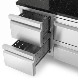 Stół chłodniczy PREMIUM – 1400 x 700 mm – z 4 szufladami – wraz z blatem z granitu