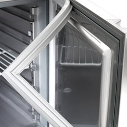 Stół chłodniczy PREMIUM PLUS - 2452x600mm - 510L - z 2 drzwiami - z 4 szufladami - z rantem