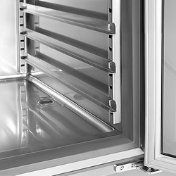 Stół chłodniczy PREMIUM PLUS - 2185x800 mm - z 3 szklanymi drzwiami