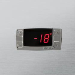 Zamrażarka magazynowa ze stali nierdzewnej ECO – 600 litrów – z 1 drzwiami i 11 koszami – wnętrze drzwi z tworzywa sztucznego