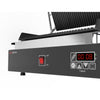 Grill kontaktowy do hamburgerów – powierzchnia grillowa: 230 x 220 mm – 1,8 kW – cyfrowy – z ryflowaną płytą górną i dolną