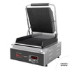 Grill kontaktowy do hamburgerów – powierzchnia grillowa: 230 x 220 mm – 1,8 kW – cyfrowy – z ryflowaną płytą górną i dolną