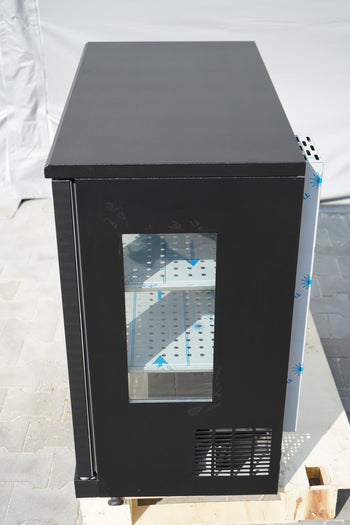 Dojrzewanie na sucho szafa do dojrzewania mięsa 0,92 m - z 2 szklanymi drzwiami - czarna - Prime Gastro