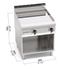 Commercial Electric Griddle - with Hard Chrome Plate - 11.4kW - Smooth Plate - Cooking area: 396x667mm - on Stand