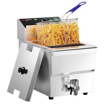 Frytownica elektryczna - 8 litrów - 3,25 kW - z kranem spustowym - Prime Gastro