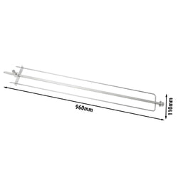 Miecz ze szpikulcem do grilla do kurczaków z stal nierdzewna - 960x110mm - 3.65kg - kompatybilny z GHKM424 - B