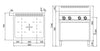 Infrared Hob - 12.8kW - 4 zones - with open base shelf