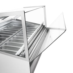 Lada na lody IVY - 1606 mm - konwekcyjna - na 16 pojemników 5 L - Biała