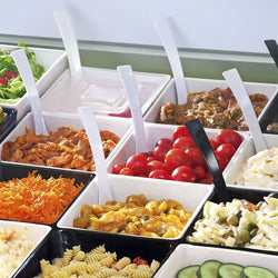 (6 sztuk) Miska - FLOAT - melamina - 4,7 litra - kwadratowa - czarna