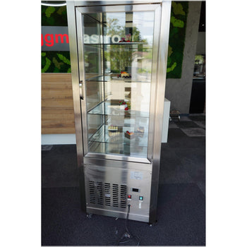 Gablota panoramiczna - 400 litrów - 670 mm - z oświetleniem LED i 4 półkami - Prime Gastro