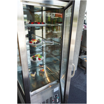 Gablota panoramiczna - 400 litrów - 670 mm - z oświetleniem LED i 4 półkami - Prime Gastro