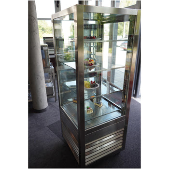Gablota panoramiczna - 400 litrów - 670 mm - z oświetleniem LED i 4 półkami - Prime Gastro