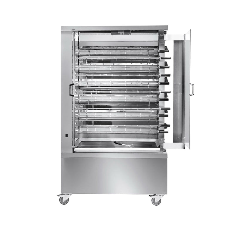 Grill gazowy do kurczaka ECO - 37,2 kW - z 11 szpikulcami na 66 kurczaków