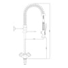 Single Hole Dish Shower 7000 - with Mixer Tap & 2 Mixer Valves