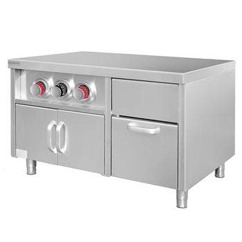 Szafka dolna na dystrybutory napojów z uchwytami na kubki i komorą na kostki lodu - 1,2 m - Prime Gastro