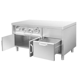 Szafka dolna na dozowniki napojów z uchwytami na kubki i komorą na kostki lodu - 1,5 m