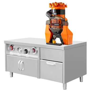 Szafka dolna na dozowniki napojów z uchwytami na kubki i komorą na kostki lodu - 1,5 m - Prime Gastro