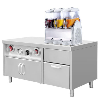 Szafka dolna na dozowniki napojów z uchwytami na kubki i komorą na kostki lodu - 1,5 m - Prime Gastro