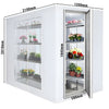 Commercial Walk-In Cold Room - 1200x2100mm - 3,70m³ (3700L) - with 3 glass sides