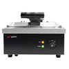 Grill kontaktowy do hamburgerów – stal nierdzewna – powierzchnia grillowa: 350 x 330 mm – 2,2 kW – z gładką płytą górną i dolną