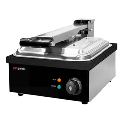 Grill kontaktowy - 2,2kW - płyty: dół gładki i góra ryflowana - powierzchnia grilla: 350x330mm - 230V