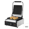 Grill kontaktowy do hamburgerów – powierzchnia grillowa: 235 x 225 mm – 1,8 kW – z ryflowaną płytą górną i dolną