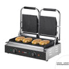 Grill kontaktowy do hamburgerów – powierzchnia grillowa: 485 x 235 mm – 3,6 kW – z ryflowaną płytą górną i dolną