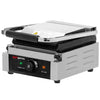 Grill kontaktowy do hamburgerów – powierzchnia grillowa: 230 x 230 mm – 2,2 kW – z ryflowaną płytą górną i dolną