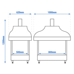 Copper Charcoal Grill - 1000mm