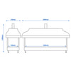 Copper Charcoal Grill - 2000mm - Grill Grate: 1800x500mm