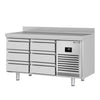 Stół chłodniczy PREMIUM PLUS - 1468x700mm - 305L - 6 szufladami - z rantem
