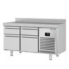Stół chłodniczy PREMIUM PLUS - 1468x700mm - 305L - z 4 szufladami - z rantem