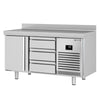 Stół chłodniczy PREMIUM PLUS - 1468x700mm - 305L - z 1 drzwiami - z 3 szufladami - z rantem