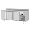 Stół chłodniczy PREMIUM PLUS - 1960x600mm - 385L - z 3 drzwiami - z rantem