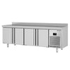 Stół chłodniczy PREMIUM PLUS - 2452x600mm - 510L - z 4 drzwiami - z rantem