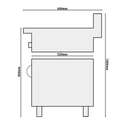 Frytownica elektryczna dwukomorowa stacjonarna na szafce - 10+10L - 18kW - z kranem spustowym