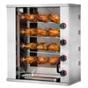 Elektryczny mini-grill do kurczaków – 8,8 kW – z 4 rożnami, mieszczącymi do 12 kurczaków